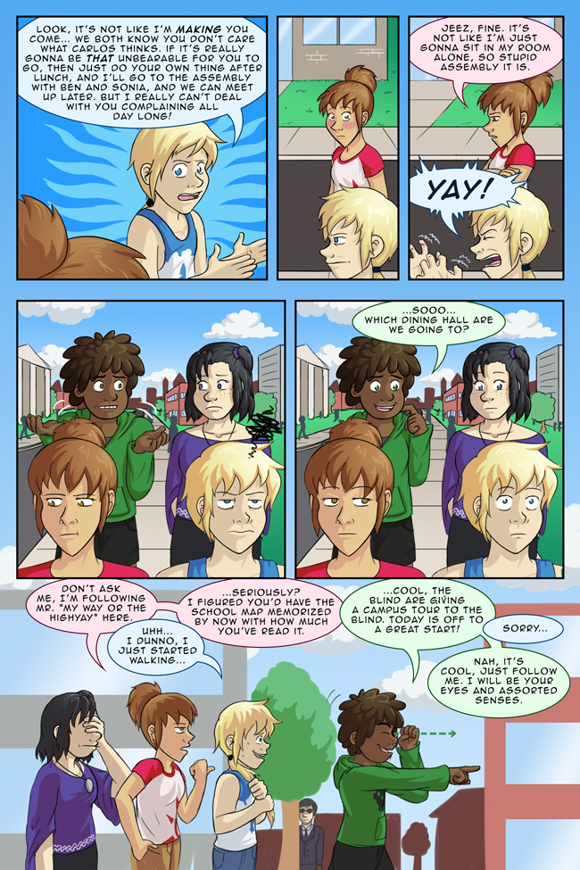 'Also, did I tell you guys I have the ability to shoot tiny dotted lines out of my eyes?' True Colors 2-2: Following