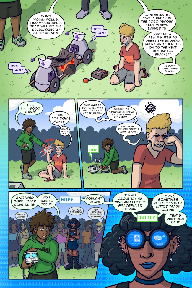 just a completely normal cyberpunk goth background character, nothing to see here True Colors 3-42: Rage Quit